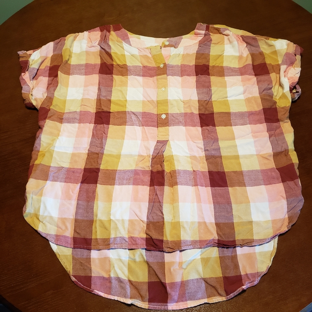 Loft Medium Plaid Women's Blouse Fall